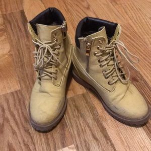 Combat heeled boots